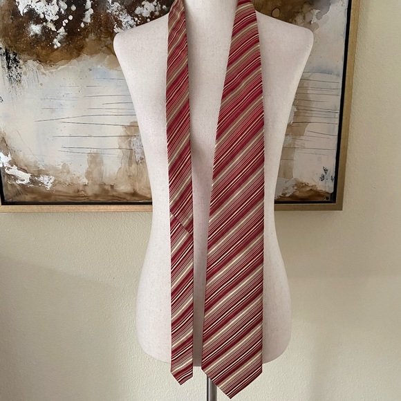 Vintage Umberto FRASI striped all silk mens necktie tie - Picture 1 of 7